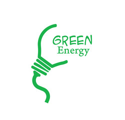 green energy sign on white background	