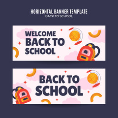 Back to School Web Banner for Social Media Vertical Poster, banner, space area and background
