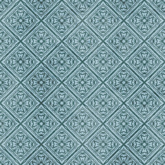 Seamless pattern for traditional arabic and indian pottery tiling, fabric, wall interior, cloth. Decor tile, texture print, mosaic oriental ornament.