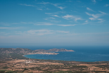 Obraz premium Boats in the bay of Calvi in the Balagne region of Corsica