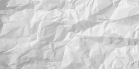 White Gray Torn Crumpled Paper Abstract Background. Texture, Pattern. Grunge Style. Vector Illustration.