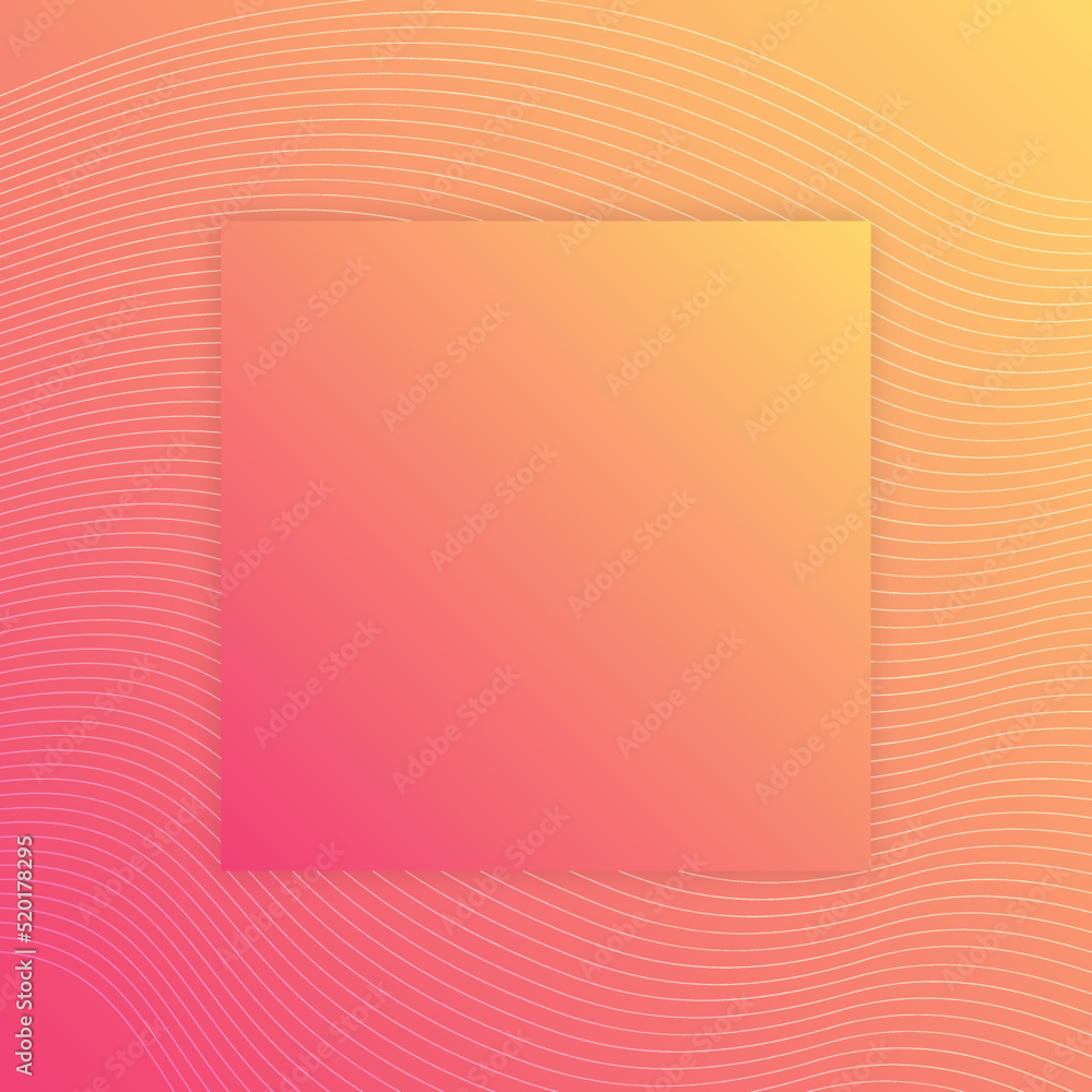 Aufkleber color gradient background template with square place for text. abstract gradient square template for