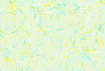 Light green, yellow vector texture with disks.