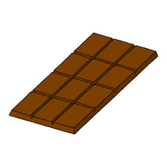 Chocolate bar in doodle style. Hand Drawn. Freehand drawing. Sketch.