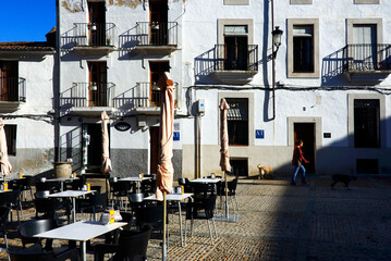 Plaza de Santiago, old town of  Caceres, UNESCO , Extremadura, Spain, Europe