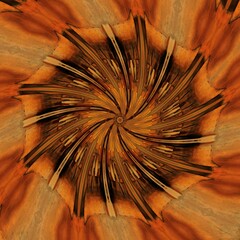 spiraling orange gold patterns