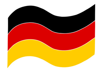 Naklejka premium Germany flag in doodle style. Hand Drawn. Freehand drawing. Sketch.