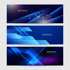 abstract technology particles lines mesh background. blue technology digital banner design