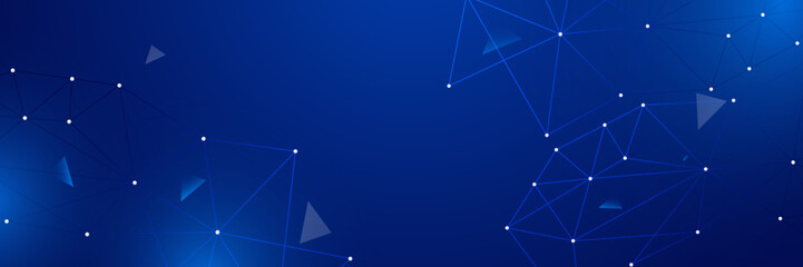 Wide Abstract modern futuristic, technology background. Hi tech digital communication. Circuit board technology background. Electronic motherboard. blue technology digital banner design