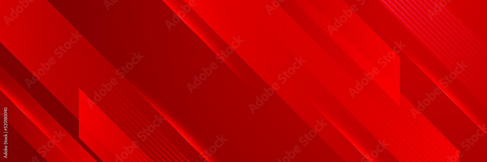 Wall mural red technology digital banner design. science, medical and digital technology header. geometric abst