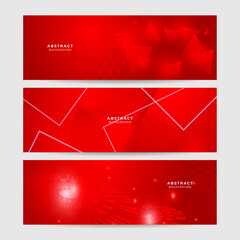 abstract red technology banner design. Abstract technology background, Hi tech digital connect, communication, high technology concept, science background