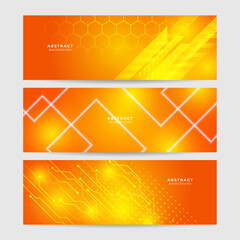 Vector banner design circuit board. Illustration Abstract modern futuristic, engineering, technology background. Futuristic digital science technology concept for web banner template or brochure