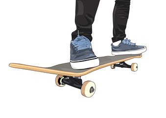 Fototapeta na wymiar skater on a skateboard