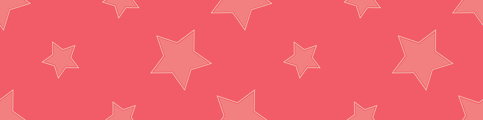 Seamless pattern with stars on pink background Vector illustration Texture for wrapping and fabric