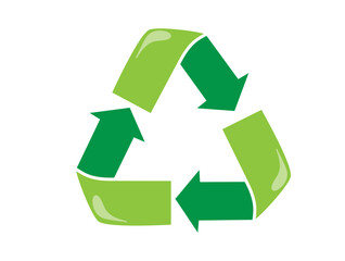 Obraz premium Recycle icon vector Green triangular eco recycle icons