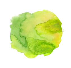 green watercolor stains