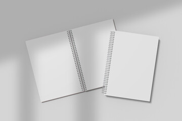 A5 Spiral Notebook Blank Mockup