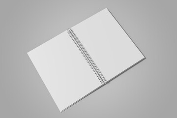 A5 Spiral Notebook Blank Mockup