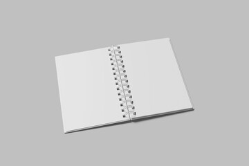 A5 Spiral Notebook Blank Mockup