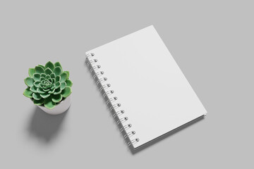 A5 Spiral Notebook Blank Mockup - Powered by Adobe