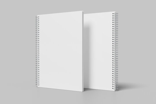 A5 Spiral Notebook Blank Mockup