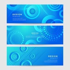 Abstract geometric blue wide background banner layout design. Blue abstract vector long banner. Minimal background with copy space for text. Modern abstract gradient light blue banner background