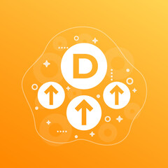 raise vitamin D levels icon, vector art