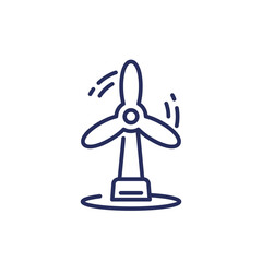 wind turbine, windmill line icon