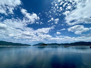 blue sky and clouds