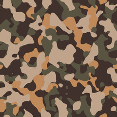 Fototapeta premium Fashionable camouflage pattern, vector illustration. Military print .Seamless vector wallpaper