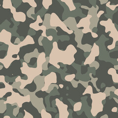 Fototapeta premium Fashionable camouflage pattern, vector illustration. Military print .Seamless vector wallpaper
