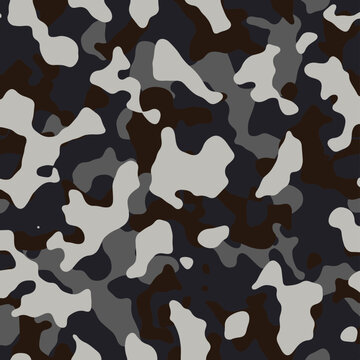 Seamless fashion blue and white camouflage pattern vector