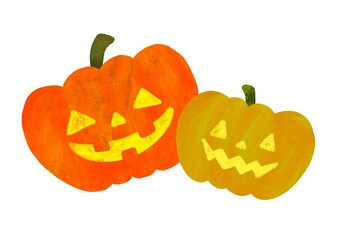 ハロウィン　ジャックオーランタン　かぼちゃのイラスト