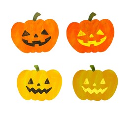 ハロウィン　ジャックオーランタン　かぼちゃのイラスト