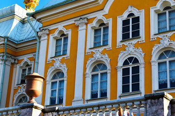 yellow palace mansion country aristocratic house