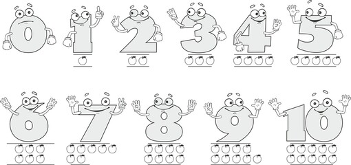 smiling colored numbers 2