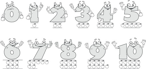 smiling colored numbers 2