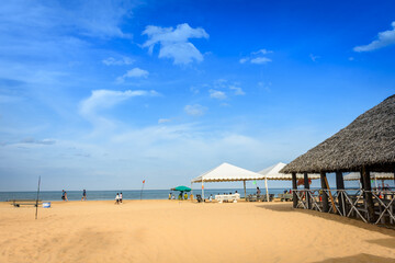 Naklejka premium Beautiful Paradise beach in Pondicherry, India