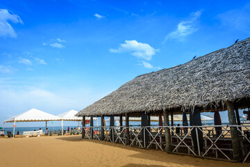 Beautiful Paradise beach in Pondicherry