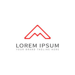 Letter AM MA inital based icon logo for company