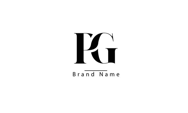 PG GP P G abstract vector logo monogram template