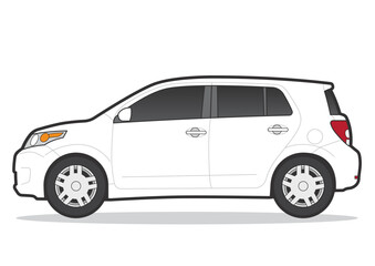 JAPANESE COMPACT CAR - VECTOR ILLUSTRATOR ON WHITE BACKGROUND - COMPACT_123 : 520194225