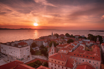 Obraz premium Top view of the Zadar, Croatia.
