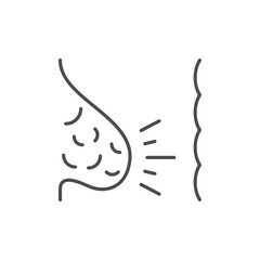 Hemorrhoid inflammation line outline icon