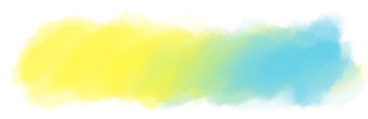 Fototapeta na wymiar Watercolor paint stroke gradiant wash banner pastel color mixing boarder elements