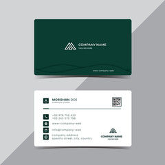 modern green business card