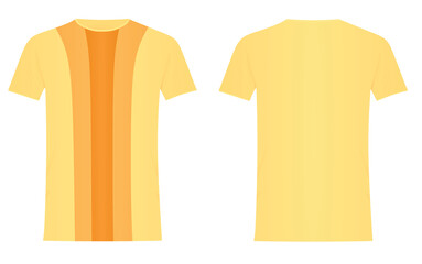Yellow man t shirt line pattern. vector illustration