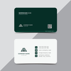 Obraz premium professional modern green business card template