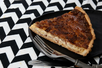 Close up French Dish , Quiche Lorraine