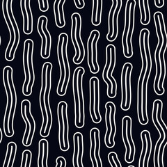 Brushstrokes motif geometric print. Paint brush smears seamless pattern. Freehand grunge design background. Trendy handdrawn modern simple geo ornament